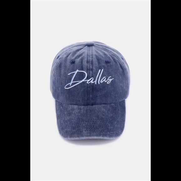 Zenana Washed DALLAS Embroidered Baseball Cap - Picture 7 of 10